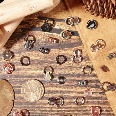 20 комплект двухцветных застежек для подвески сумок из сплава&nbsp;DIY-GF0007-32-1
