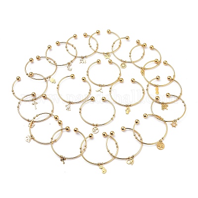 201 браслет-манжета из нержавеющей стали BJEW-M284-20G-1-1