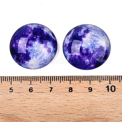 Кабошоны из флуоресцентного стекла GGLA-T004-12F-1