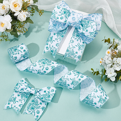 Полиэстер атласные ленты SRIB-WH0001-06A-1