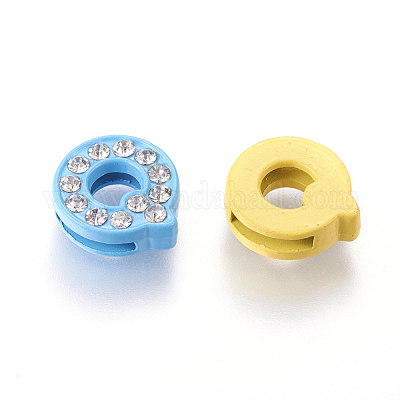 Wholesale Alloy Letter Slide Beads 