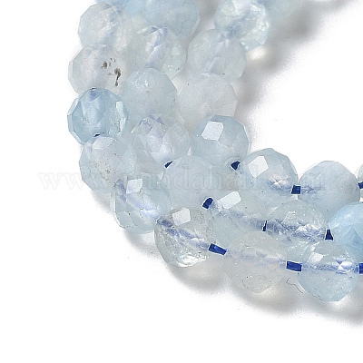Природные Аквамарин бисер нитей&nbsp;G-F509-02-4mm-1
