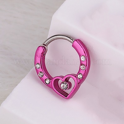 Кольца для носа из нержавеющей стали 316l с микропаве из кубического циркония WG5D603-10-1