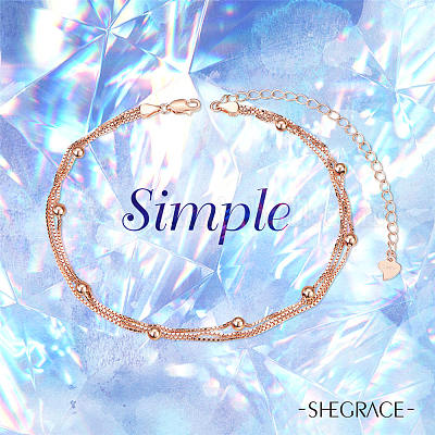 925 многорядный браслет на ногу из стерлингового серебра JA28B-1