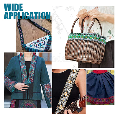 Лента из полиэстера в этническом стиле OCOR-WH0046-21A-1