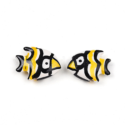 Фарфоровые бусины ручной работы&nbsp;PORC-N009-08G-1