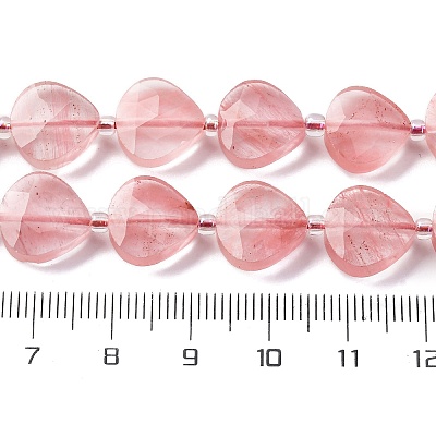 Вишневого кварца стеклянные бусы пряди G-P570-E01-02-1