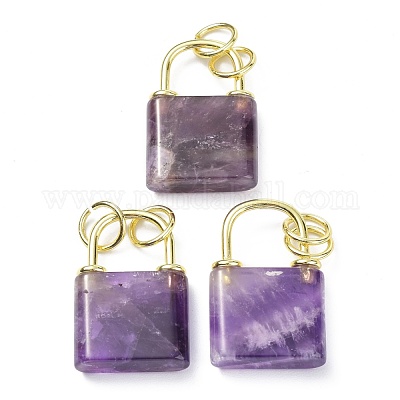Подвески из натурального аметиста  G-P453-01G-A-RS-1