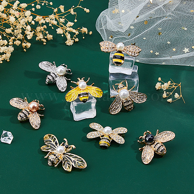 8шт 8 стиля броши из сплава эмали JEWB-FH0002-29-1