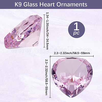 K9 стеклянные стразы сердечки украшения DJEW-WH20001-06B-1