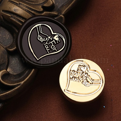 Подари тебе мое сердце сургучной печатью AJEW-M038-01L-G-1
