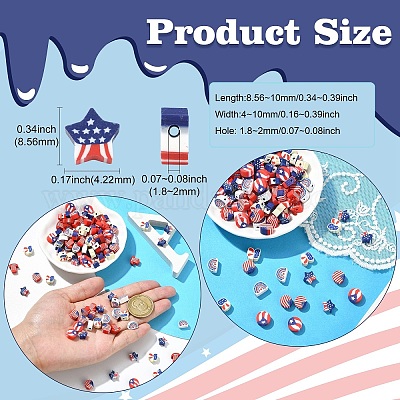 200шт бусины из полимерной глины ручной работы&nbsp;CLAY-CJ0002-06-1