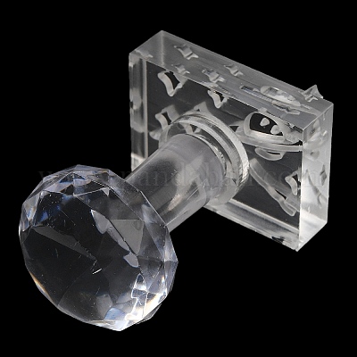 Прозрачные акриловые штампы для мыла с ручкой DIY-XCP0002-91E-1