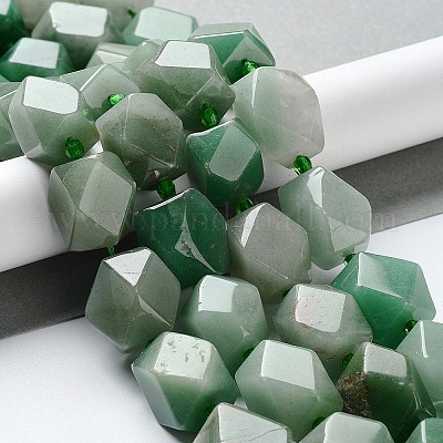Естественный зеленый авантюрин бисер нитей G-C182-28-02-1