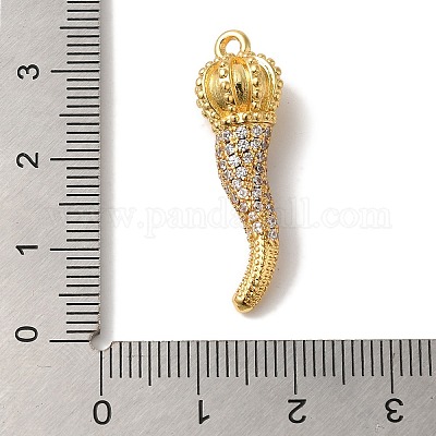 Подвеска из латуни с микропаве из кубического циркония KK-A229-03E-G-1