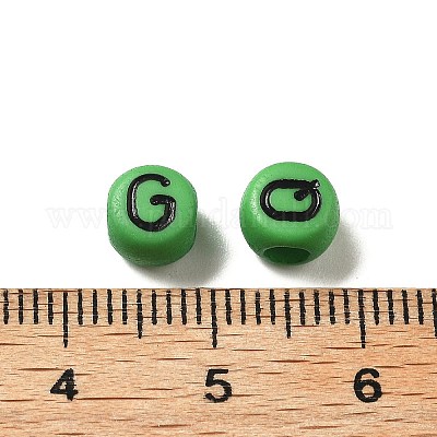 Непрозрачные акриловые бусины OACR-R005-02A-1