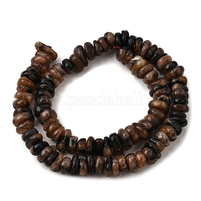 Нити из натуральных киастолитовых бусин G-F793-A01-01-1