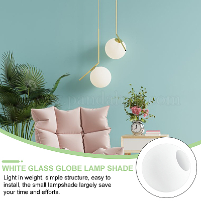Paralume Globo Smerigliato Bianco Per Lampadari - Diametro 10 Cm, Foro 4 Cm, Sostitutivo Per Lampade - Foto 7