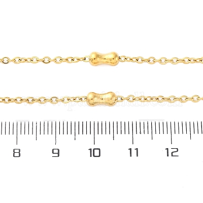 Ожерелья из нержавеющей стали 304 с костяным кабелем NJEW-C073-08G-1