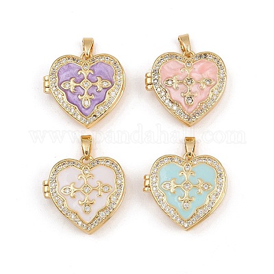 Латунные микропроволочные кубические циркониевые медальоны KK-P335-08G-1