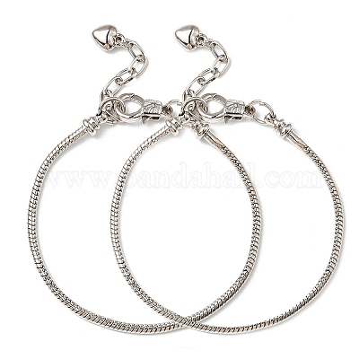 2шт латунные браслеты в европейском стиле для изготовления ювелирных изделий KK-YW0001-55-1