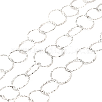 Не тускнеющие цепочки из нержавеющей стали марки 304 с кольцами Rolo STAS-D084-34P-1
