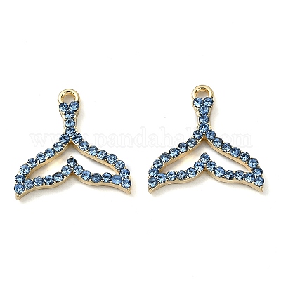 Золотые подвески из сплава со стразами PALLOY-F308-23G-02-1