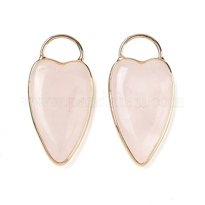 Природного розового кварца подвески G-I393-01G-01-1