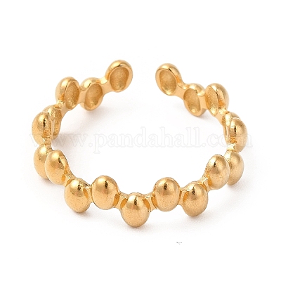 Кольцо-манжета с овальным покрытием из нержавеющей стали 304 с ионным покрытием (IP) для женщин RJEW-E063-15G-02-1