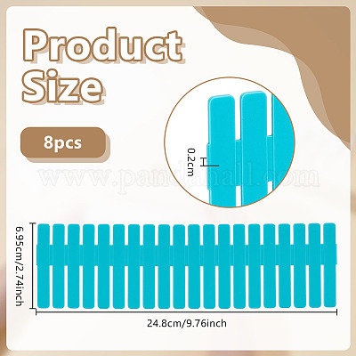 PPプラスチック多機能引き出し仕切り4個  分類パーティション  空色  248x69.5x2mm&nbsp;DIY-WH0061-068C-1