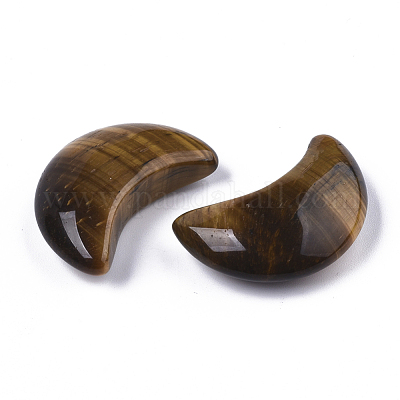 Форма луны натуральный тигровый глаз исцеляющий кристалл карманные пальмовые камни G-T132-001D-1