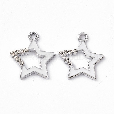Pendentifs en alliage avec strass&nbsp;PALLOY-P287-09P-01-1