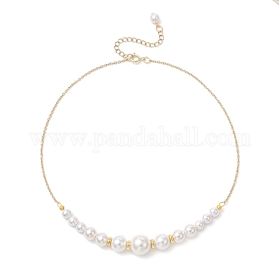 Наборы браслетов и ожерелий из круглых бусин из ракушек для женщин SJEW-JS01321-1