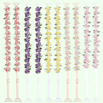 5 пара двухцветных регулируемых бретелей для бюстгальтера AJEW-CY0001-25-1