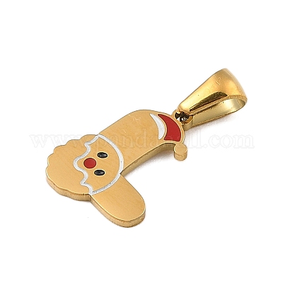 Подвески из нержавеющей стали 304 на рождественскую тематику STAS-R007-01L-G-1