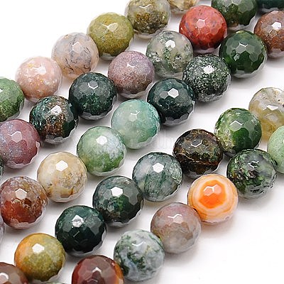 Chapelets de perles en agate indienne naturelle&nbsp;G-G542-8mm-19-1