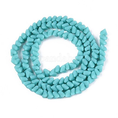 Нити из матовых непрозрачных стеклянных бусин GLAA-N017-4mm-19-1