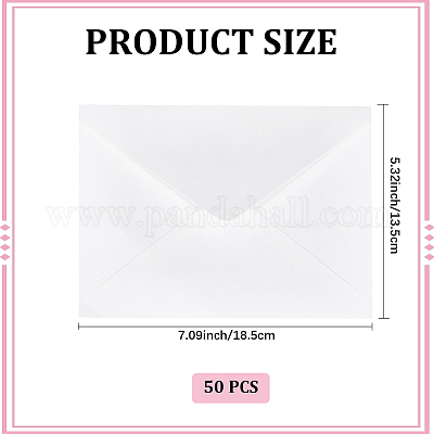Чистые бумажные конверты&nbsp;AJEW-WH20048-90B-1