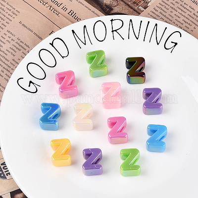 УФ-покрытие непрозрачные акриловые европейские бусины OACR-M027-03Z-1