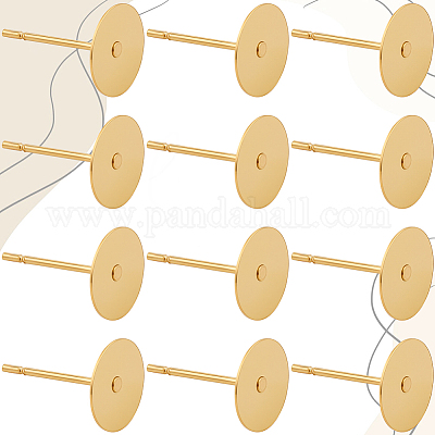 200 шт. фурнитура для сережек-гвоздиков из нержавеющей стали 304 STAS-SC0010-27-1