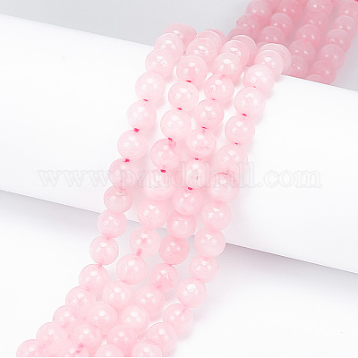 4 нитка натуральный розовый кварц бусины нити G-GO0001-03-1