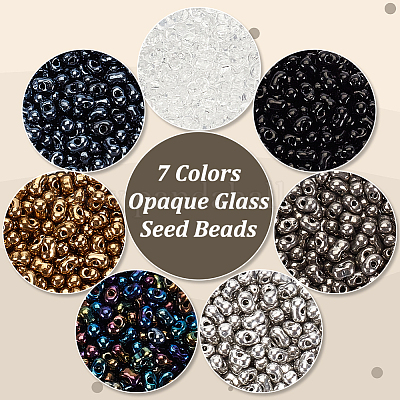 Около 1770 шт. двухцветных непрозрачных стеклянных бусин SEED-PH0002-23-1