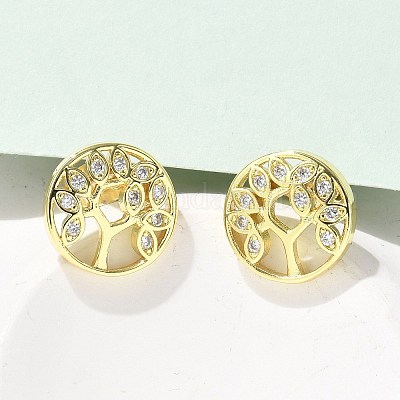 Серьги-гвоздики из циркония EJEW-P303-01A-G-1