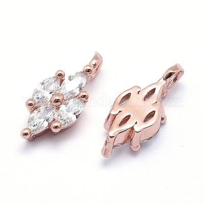 Латунь подвески ZIRC-J040-36RG-01-NR-1