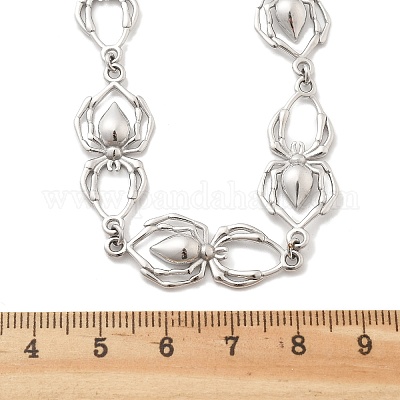 Ожерелья из паучьей цепи из нержавеющей стали 304 для женщин и мужчин NJEW-A043-06P-1