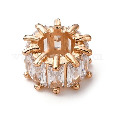 Латунные микропаве из прозрачного кубического циркония KK-D378-24G-01-1