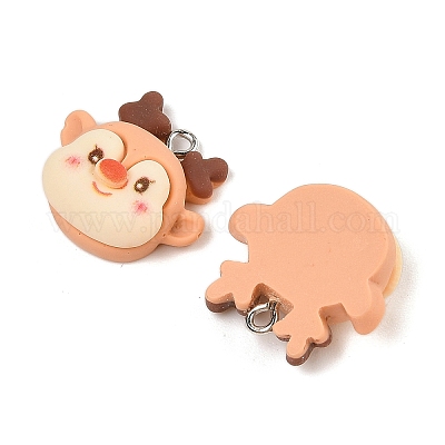 Подвески из непрозрачной смолы на рождественскую тематику RESI-S08-05B-1