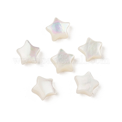 Натуральные белые бусины из ракушек SHEL-R100-06A-1