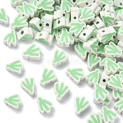 100шт бусины из полимерной глины в форме кактуса CLAY-CJC0003-02-1