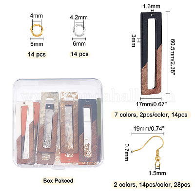 1 коробка 70 шт. наборов для самостоятельного изготовления висячих сережек DIY-OC0006-13-1